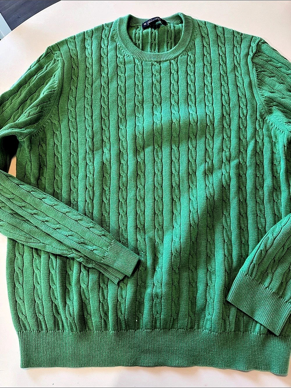 Brooks Brothers Supima Cotton Cable Crewneck Sweater XL